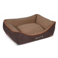 Лежак с бортиками Thermal Box Bed сохраняющий тепло 60*50*19 см, коричневый, Scruffs (Скрафс)