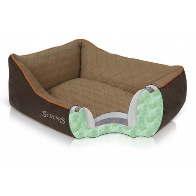 Лежак с бортиками Thermal Box Bed согревающий 75*60*19 см, черный, Scruffs (Скрафс)