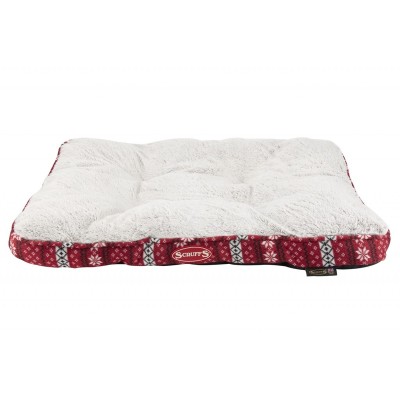 Скрафс Лежак-матрас Santa Paws, 82*58 см, бело-красный, Scruffs
