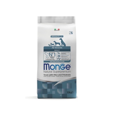 Монже Корм Dog Monoprotein для собак Форель/Рис/Картофель, 2,5 кг, Monge