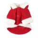 Паппи Куртка с капюшоном новогодняя Santa, S, шея 27 см, грудь 36 см, длина по спинке 20 см, красная, Puppia