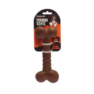 Роузвуд Игрушка Tough Toys Beef Кость коричневая с ароматом говядины, 20*7*3 см, Rosewood