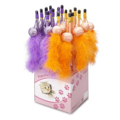 Эби Удочка-дразнилка для кошек, 40 см, Fun, шар с пером, Europet Bernina International