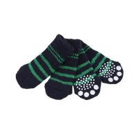 Паппи Носки Nitty-Gritty синие с зелеными полосками, S, 3*8,5 см  , Puppia