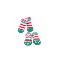 Паппи Носки Crinch в полоску зеленые, S, 3*8,5 см  , Puppia