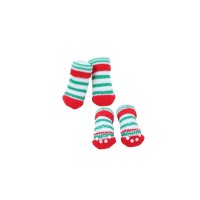 Паппи Носки Crinch в полоску красные, S, 3*8,5 см  , Puppia