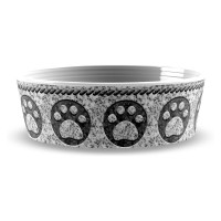 Тархонг Миска для кошек и собак Granite Paw серая, 21,6*7 см, 1,9 л, меламин, TarHong