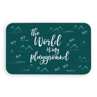 Тархонг Коврик под миски Playground бирюзовый, 48*29 см, TarHong