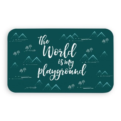 Тархонг Коврик под миски Playground бирюзовый, 48*29 см, TarHong
