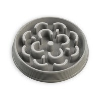 Тархонг Миска-диетолог Slow Chow для медленного поедания корма, серая, 25*4 см, 700 мл , пластик, TarHong