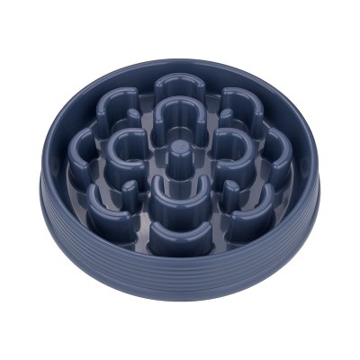 Тархонг Миска-диетолог Slow Chow для медленного поедания корма, серая, 25*4 см, 700 мл , пластик, TarHong
