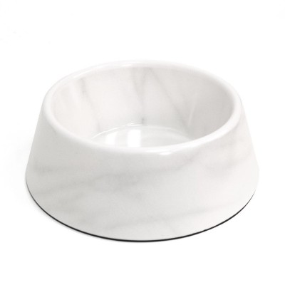 Тархонг Миска для кошек и собак Carrara Marble белый мрамор, 19,7*6,4, см, 700 мл, меламин, TarHong