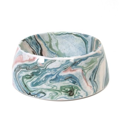 Тархонг Миска для кошек и собак Marble Swirl мрамор цветной, 18*7,1 см, 590 мл, меламин, TarHong