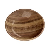 Тархонг Миска для кошек и собак Acacia Wood коричневая, 13*2,8 см, 180 мл  , меламин, TarHong