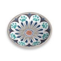 Тархонг Миска для кошек и собак Carmel бежевая с рисунком, 13*2,8 см, 180 мл, меламин, TarHong