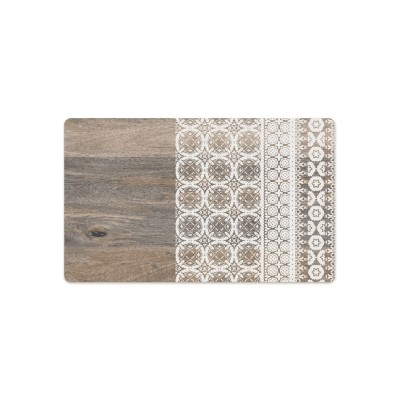 Тархонг Коврик под миски Moroccan Wood древесный с рисунком, 48*29 см, TarHong