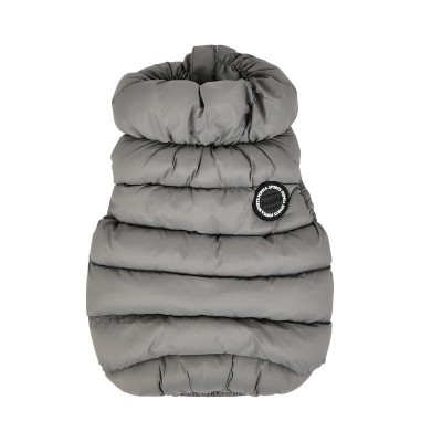 Паппи Жилет сверхлегкий Vest A, длина по спинке / длина по груди / обхват груди / обхват шеи, XL, 38/27/56/36 см, серый, Puppia