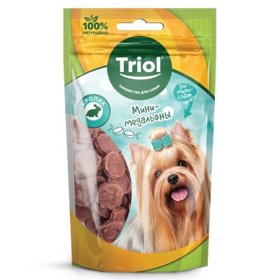 Триол Мини-медальоны для дрессуры и собак мини-пород, 50 г, кролик  , Triol