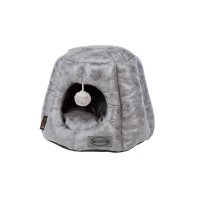 Домик-пещера Knightsbridge Cat Igloo 48*48*38 см, серый, экокожа, Scruffs (Скрафс)