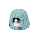 Домик-пещера Knightsbridge Cat Igloo 48*48*38 см, бирюзовый, экокожа, Scruffs (Скрафс)
