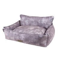 Лежак с бортиками Kensington 90*70*24 см, серый, экозамша, Scruffs (Скрафс)