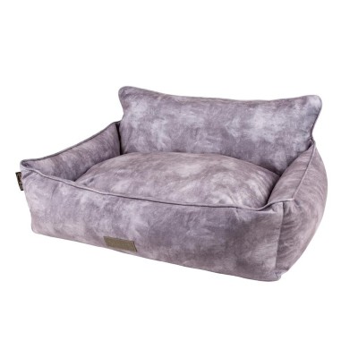 Лежак с бортиками Kensington 90*70*24 см, серый, экозамша, Scruffs (Скрафс)