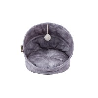 Домик-пещера Knightsbridge Cat Cave 44*44*48 см, серый, экозамша, Scruffs (Скрафс)