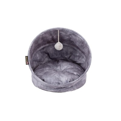 Домик-пещера Knightsbridge Cat Cave 44*44*48 см, серый, экозамша, Scruffs (Скрафс)