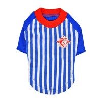 Паппи Футболка для собак Striker голубая, S, обхват шеи 22 см, обхват груди 32 см, длина по спинке 19,5 см, Puppia