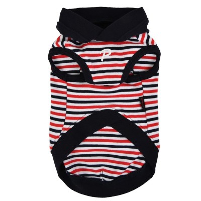 Паппи Футболка с капюшоном для собак Skipper синяя, L, обхват шеи 34 см, обхват груди 43 см, длина по спинке 30 см, Puppia