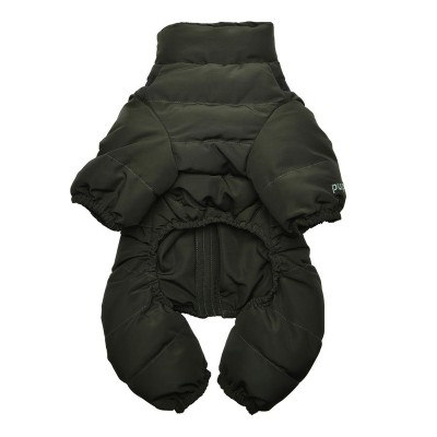 Паппи Комбинезон Soft Onesie для собак со встроенной шлейкой универсальный сверхлегкий хаки, S, шея 24 см, грудь 34 см, длина по спинке 22 см, Puppia