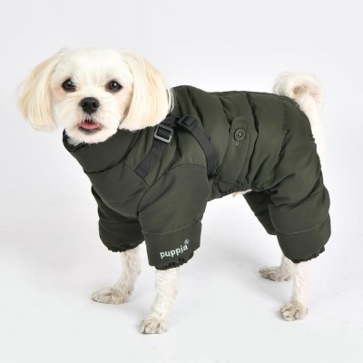 Паппи Комбинезон Soft Onesie для собак со встроенной шлейкой универсальный сверхлегкий хаки, XXL, шея 40 см, грудь 60 см, длина по спинке 42 см, Puppia