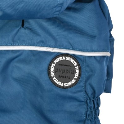 Паппи Куртка с капюшоном Brock для собак синяя, XL, обхват шеи 37 см, обхват груди 58 см, длина по спинке 35 см, Puppia