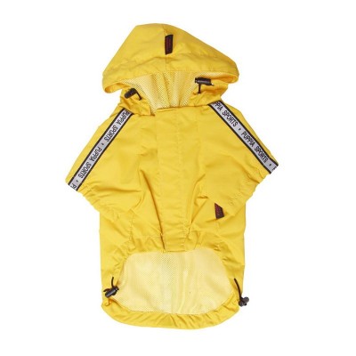 Паппи Дождевик с капюшоном Base Jumper, 5L, обхват шеи 57 см, груди 94 см, длина спины 62 см, желтый, Puppia
