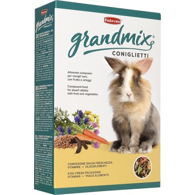 Падован Корм Grandmix Coniglietti для кроликов, 850 г, Padovan