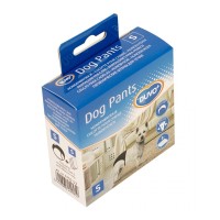 Дуво+ Трусы для собак гигиенические Dog Pants черные + 3 прокладки, S, объем талии 24-31 см, Duvo+