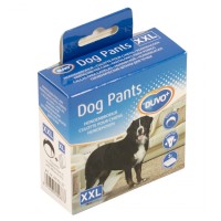 Дуво+ Трусы для собак гигиенические Dog Pants черные + 3 прокладки, XXL, объем талии 60-70 см, Duvo+