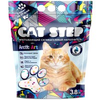 Кет Степ Наполнитель силикагелевый Cat Step Arctic, Art (без запаха), 3,8 л