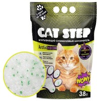 Кет Степ Наполнитель силикагелевый Cat Step Arctic, Neon (без запаха), 3,8 л