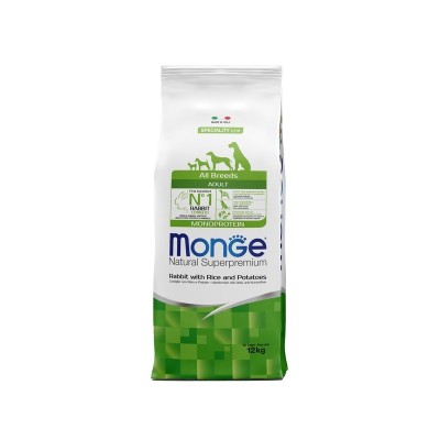 Монже Корм Dog Monoprotein для собак всех пород Кролик/Рис/Картофель, 2,5 кг, Monge
