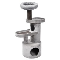 Игровой комплекс для кошек Форт 45*45*111 см, серый, Triol (Триол)