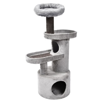 Игровой комплекс для кошек Форт 45*45*111 см, серый, Triol (Триол)