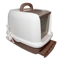 Триол Туалет-бокс Смарт с выдвижным лотком, совком/сеткой, серия HYGIENE, 52*40*39 см, кофейный, Triol