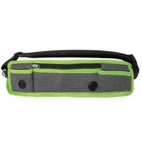 Триол Сумка для лакомств на пояс Стрит, серия OUTDOOR, с карманами, 43*11*5 см, серый/зеленый, Triol