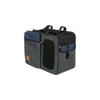 Трикси Рюкзак-переноска Tara 2 в 1 для собак и кошек, 50*25*38 см, серый/синий, Trixie