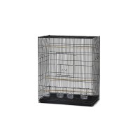 Клетка-вольер D611 для мелких и средних птиц, 76*46*91 см, черные прутья/черный поддон, Золотая Клетка