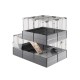 Ферпласт Клетка CAGE MULTIPLA DOUBLE для кроликов и морских свинок, 107,5*72*96,5 см, серая, Ferplast