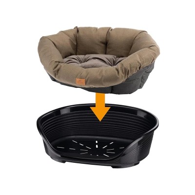 Ферпласт Лежанка Sofa Tweed, коричневая, Sofa 2, размер 52*39*21 см, Ferplast