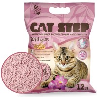 Кет Степ Наполнитель комкующийся растительный Cat Step Tofu Lotus, с ароматом лотоса, 12 л