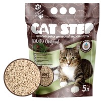 Кет Степ Наполнитель древесный комкующийся Cat Step Wood Original, 5 л